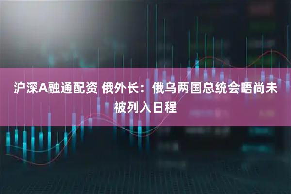 沪深A融通配资 俄外长：俄乌两国总统会晤尚未被列入日程