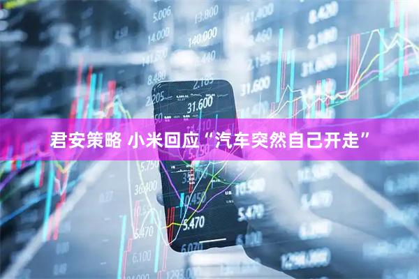 君安策略 小米回应“汽车突然自己开走”